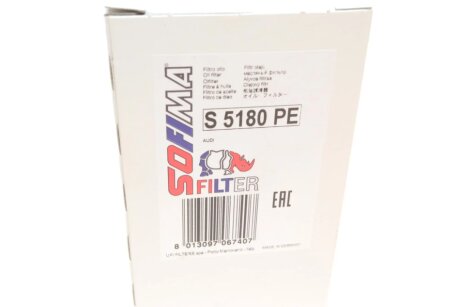 Масляный фильтр sofima S5180PE