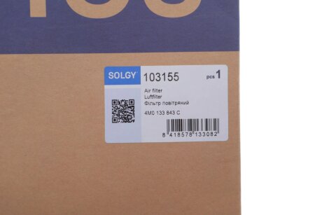 Фільтр повітряний solgy 103155