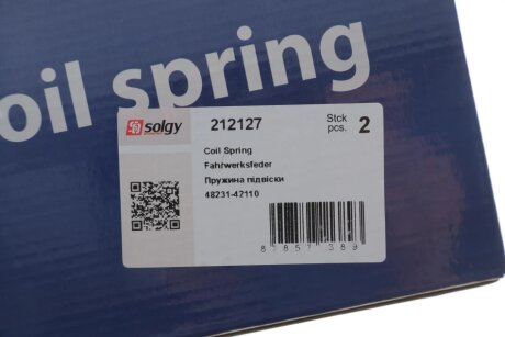 Пружина підвіски solgy 212127