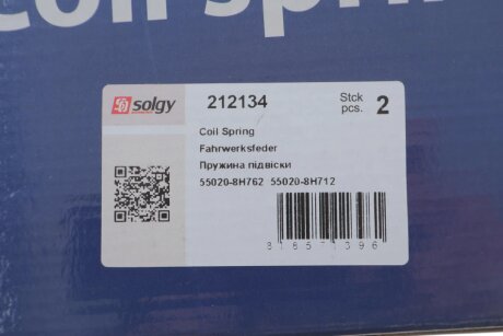 Пружина підвіски solgy 212134
