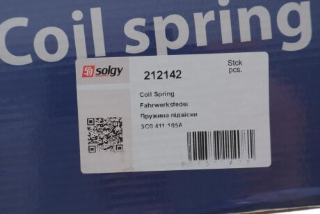 Пружина підвіски solgy 212142