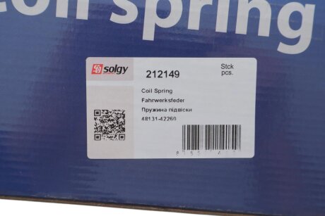 Пружина підвіски solgy 212149
