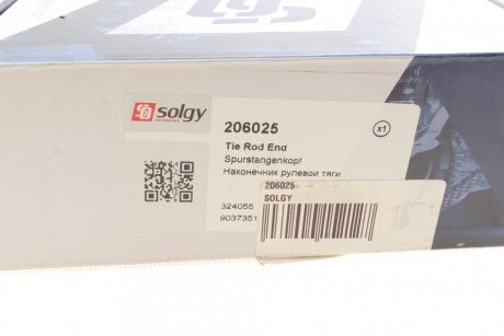 Накінечник кермової тяги solgy 206025