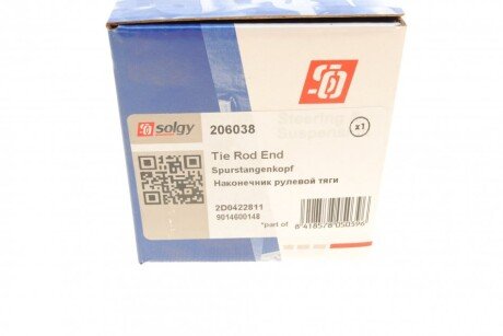 Накінечник кермової тяги solgy 206038