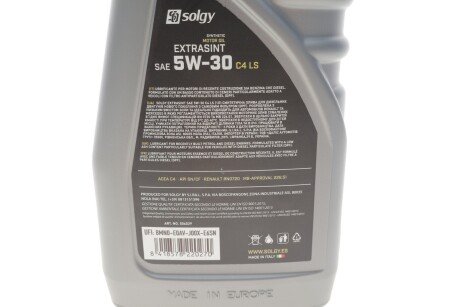 Олива моторна EXTRASINT SAE 5W-30 04 LS (1 L) solgy 504029