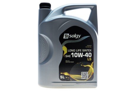 Олива моторна LONG LIFE SINTEX 10W-40 LS (5 L) solgy 504037