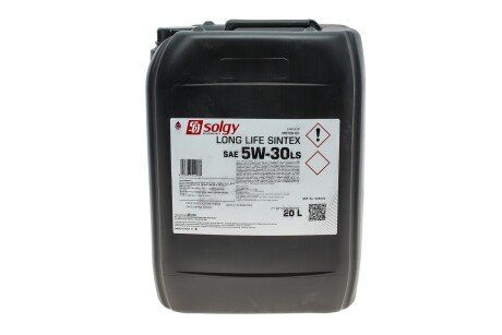 Олива моторна LONG LIFE SINTEX 5W-30 LS (20 L) solgy 504046