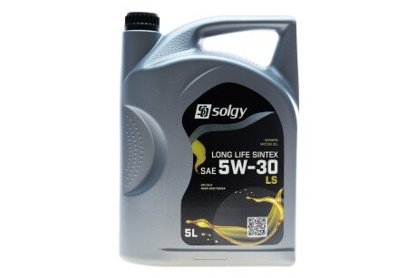 Олива моторна LONG LIFE SINTEX 5W-30 LS (5 L) solgy 504045