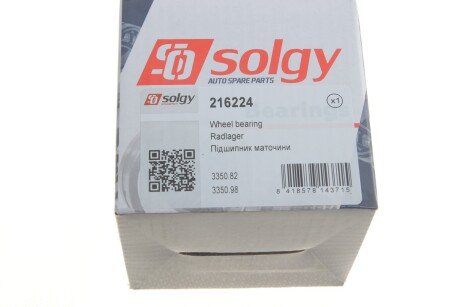 Підшипник маточини (ремкомплект) solgy 216224