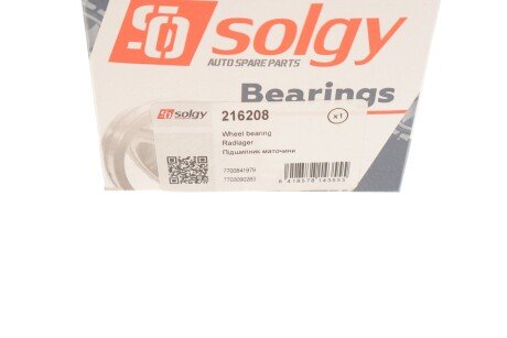 Підшипник маточини solgy 216208