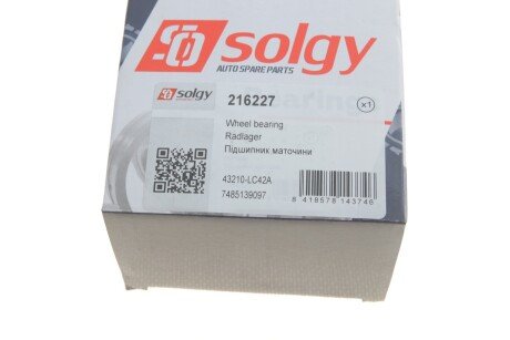 Підшипник маточини solgy 216227