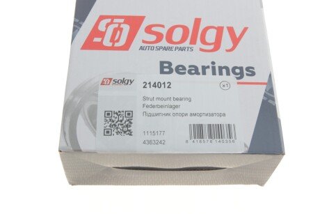 Подшипник амортизатора solgy 214012