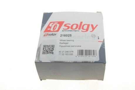 Подшипник ступицы solgy 216025