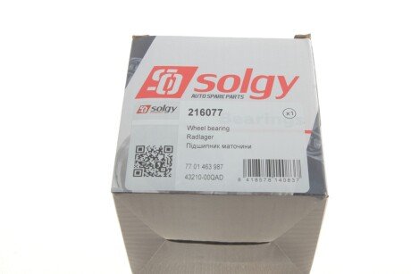 Подшипник ступицы solgy 216077