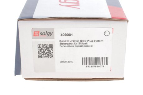 Реле (блок) свічок розжарювання solgy 409001