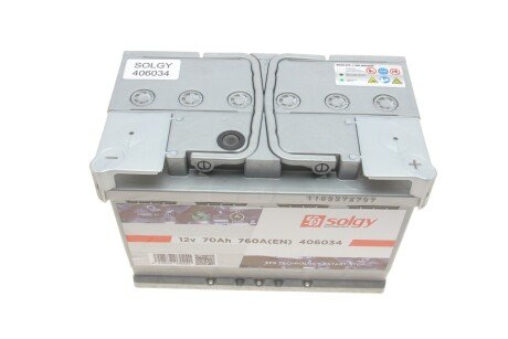 Стартерный аккумулятор solgy 406034