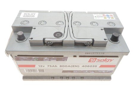 Стартерный аккумулятор solgy 406035