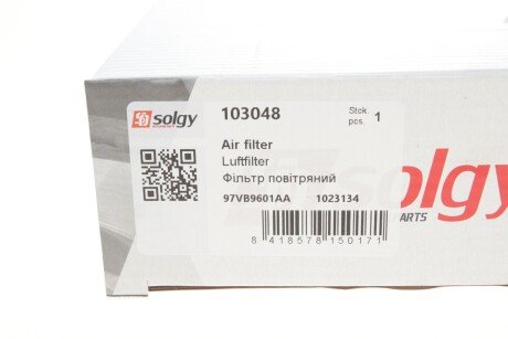 Воздушный фильтр solgy 103048