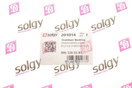 Втулка переднього стабілізатора solgy 201014