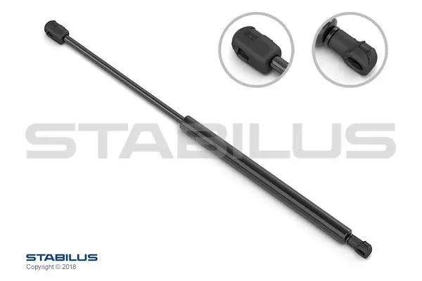 STABILUS Амортизатор багажника, F=720N, L=28.4см, H=8.7см stabilus 0772VE
