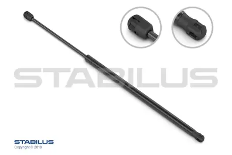 STABILUS Амортизатор багажника, F=750N, L=57см, H=23.5см stabilus 8432CH