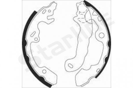 Колодки ручного (стоячого) гальма starline BC 07380