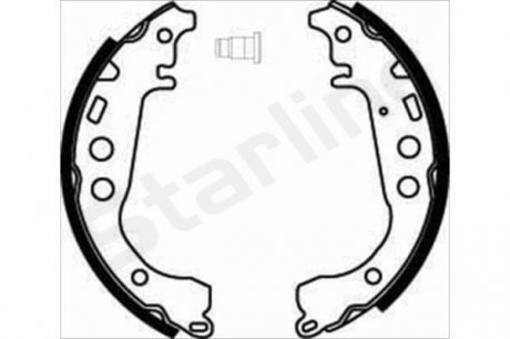 Колодки ручного (стоячого) тормоза starline BC 07860