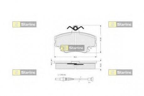 Передні тормозні (гальмівні) колодки starline BD S025