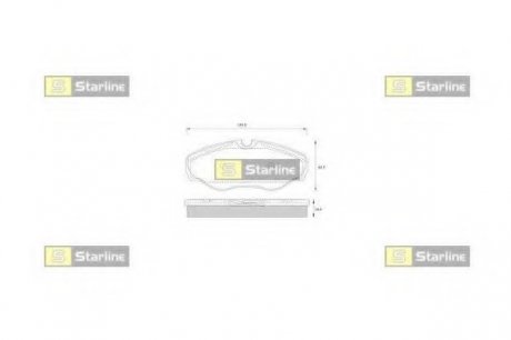 Передние тормозные колодки starline BD S250
