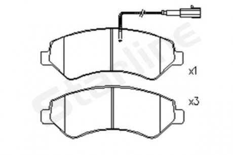 Передние тормозные колодки starline BD S846P