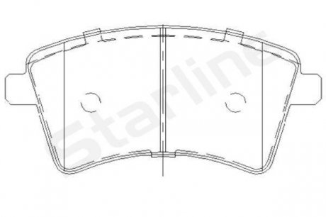 Передние тормозные колодки starline BD S857P