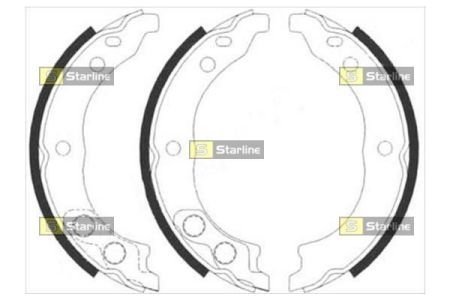 Колодки ручного (стоячого) тормоза starline BC 08900