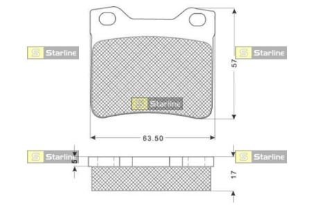 Тормозные колодки starline BD S174