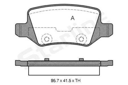 Тормозні (гальмівні) колодки starline BDS302