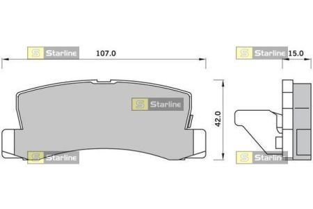 Колодки ручного (стоячого) гальма starline BDS427