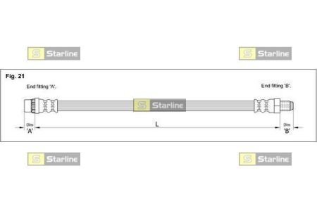 Тормозной шланг starline HA DA.1271