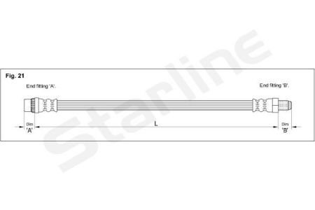 Тормозной шланг starline HA DA.1271