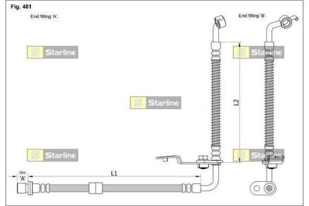 Тормозной шланг starline HA ST.1090 на Мазда 6 gh