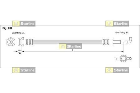 Гальмівний шланг starline HA ST.1253 на Мазда 6 gg