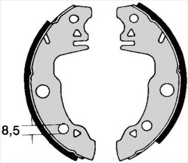 Колодки ручного (стоячого) тормоза starline BC00510
