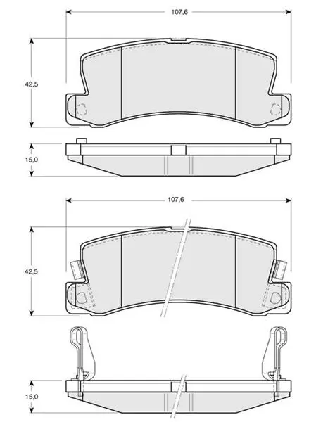 Колодки ручного (стоячого) гальма Starline BDS425 (фото 1)