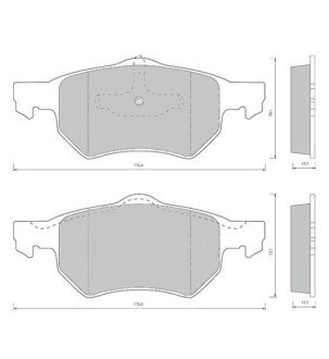 Колодки ручного (стоячого) гальма starline BDS434