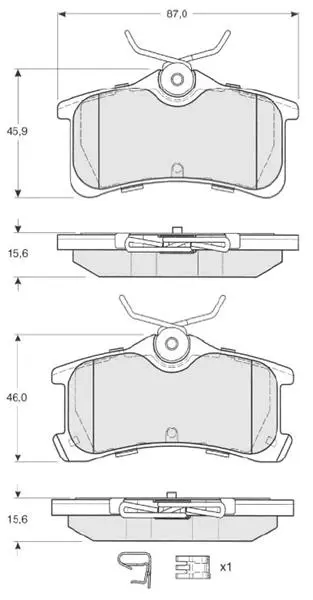 Колодки ручного (стоячого) гальма Starline BDS454 (фото 1)