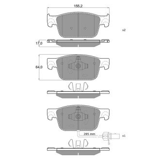 Колодки ручного (стоячого) тормоза starline BDS614 на Форд Кастом