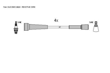 Комплект кабелiв запалювання starline ZK 7004 на Рено Лагуна 1