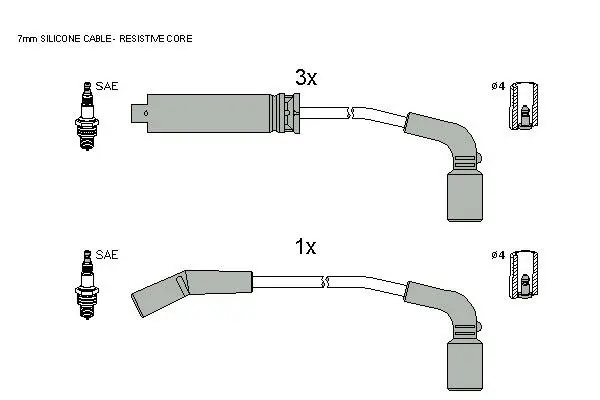 Комплект кабелiв запалювання starline ZK7292