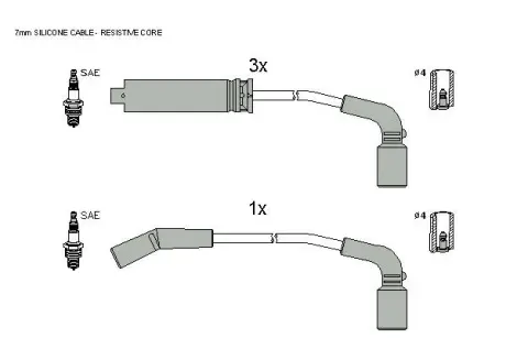 Комплект кабелiв запалювання Starline ZK7292