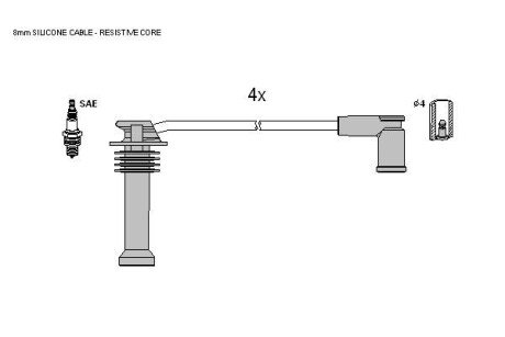 Комплект кабелiв запалювання starline ZK 9636 на Форд Grand C-Max