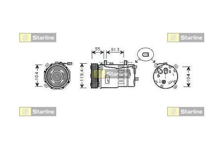 Компресори кондиціонерів starline DKSTK0002