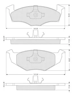 Передние тормозные колодки starline BDS006S